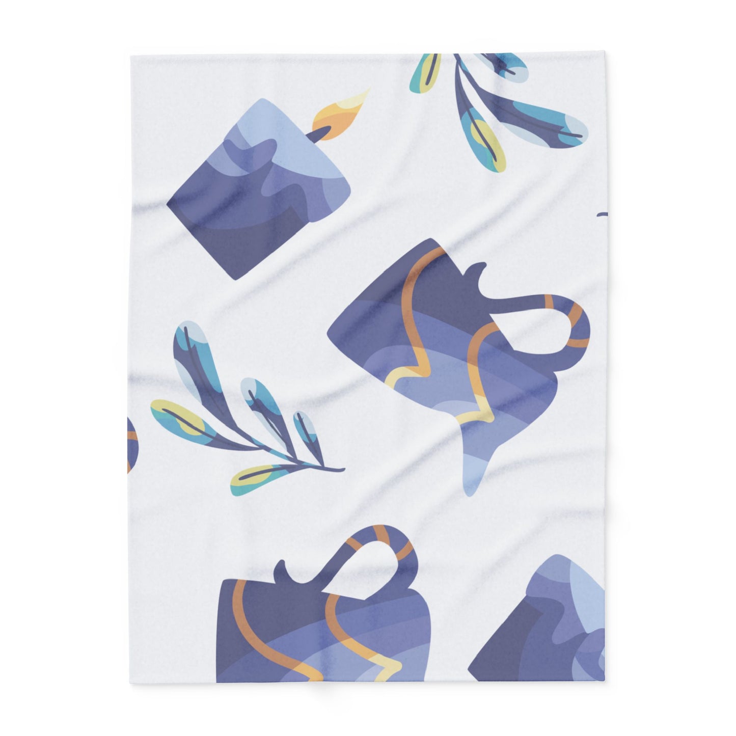 Hanukkah Fleece Blanket Chanukah Throw Blanket 60" x 80"