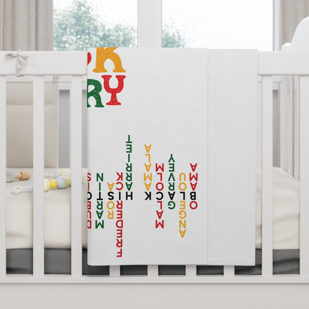 Black HIstory Baby Blanket Soft Fleece Baby Blanket Celebrate Black History Baby Blanket