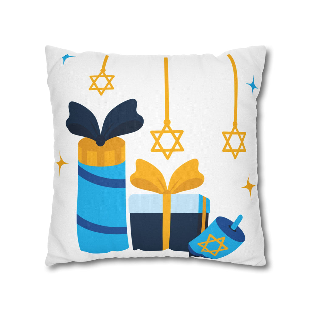 Hanukkah Decor Pillowcase, Let's Get Lit Chanukah Pillow Cover, Double Sided Hanukkah Decor