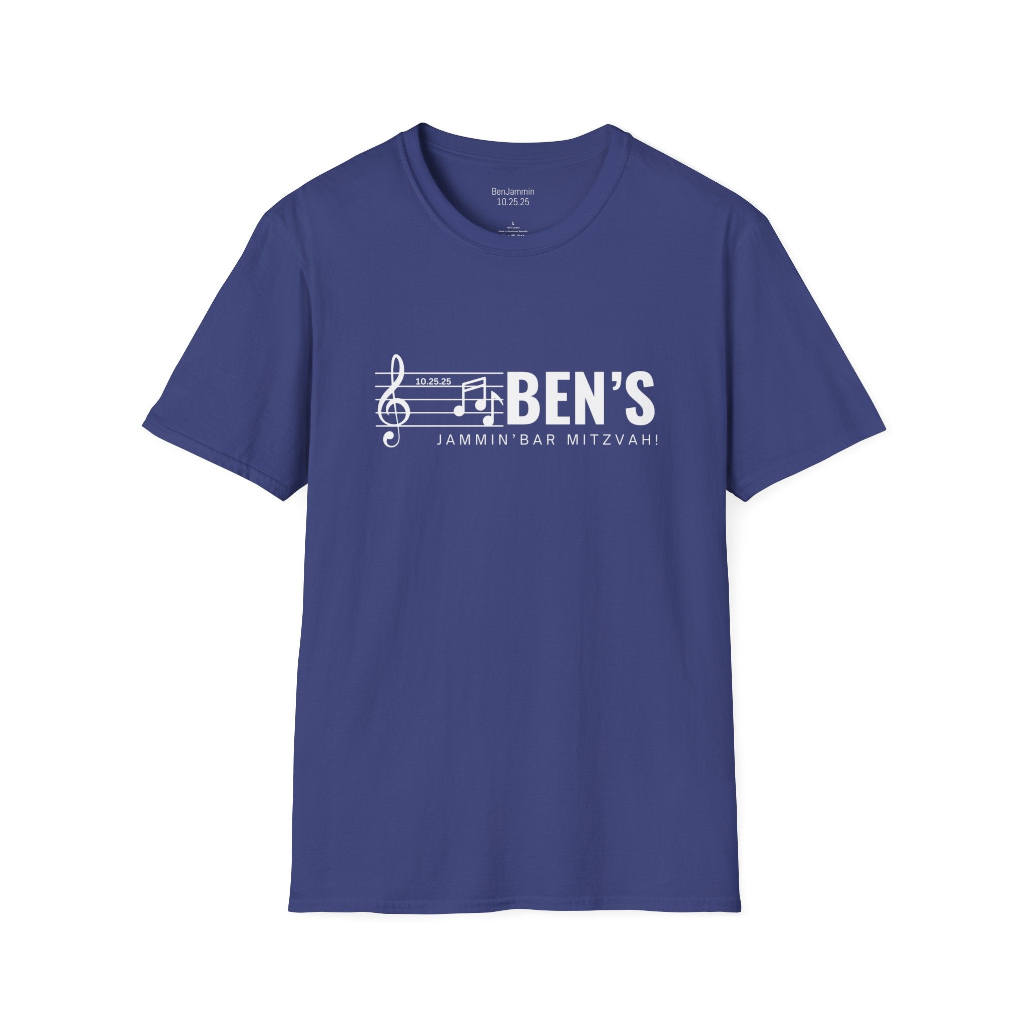 Custom Bar Mitzvah (Ben) Unisex Softstyle T-Shirt