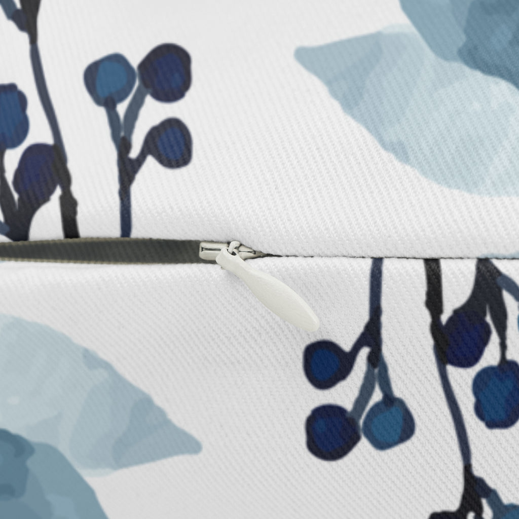 WTF Floral Decor Pillow WTF Decorative Pillow Navy and White Pillow