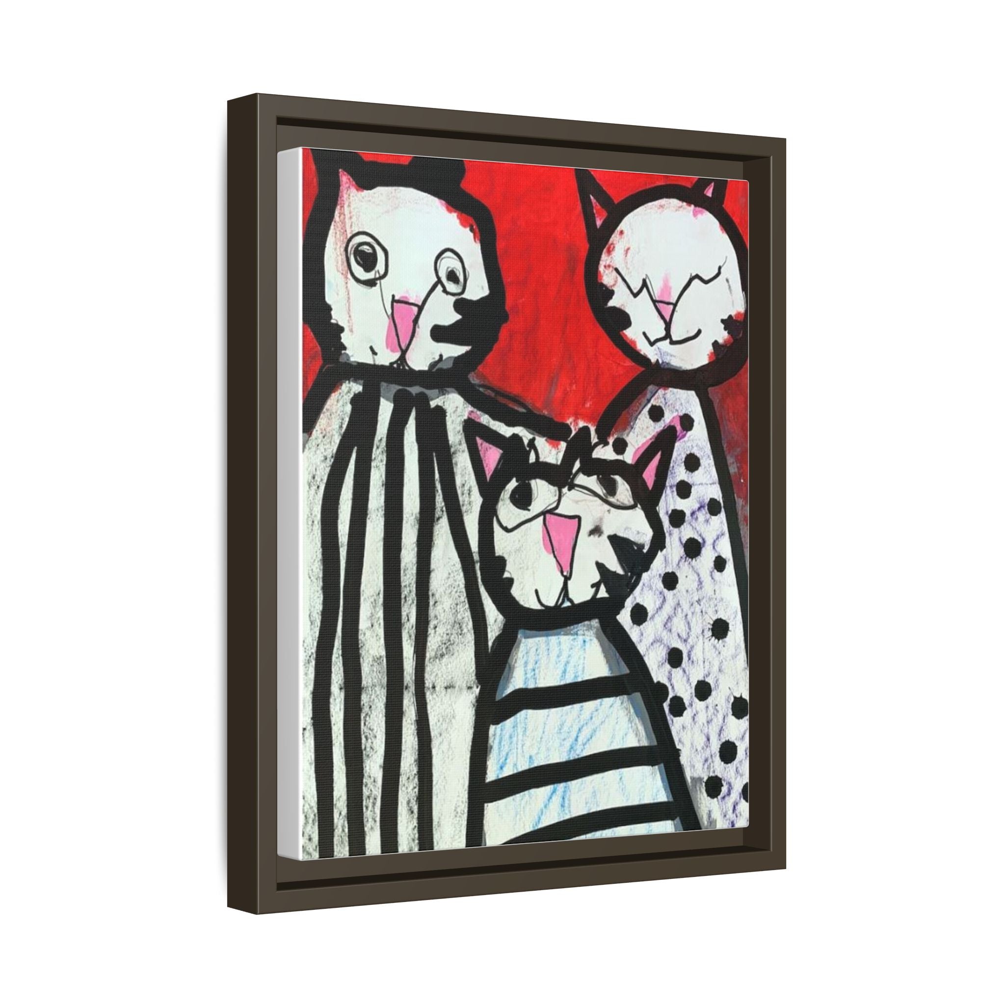 Egyptian Cats Matte Canvas, Framed Art by Jackson Smith