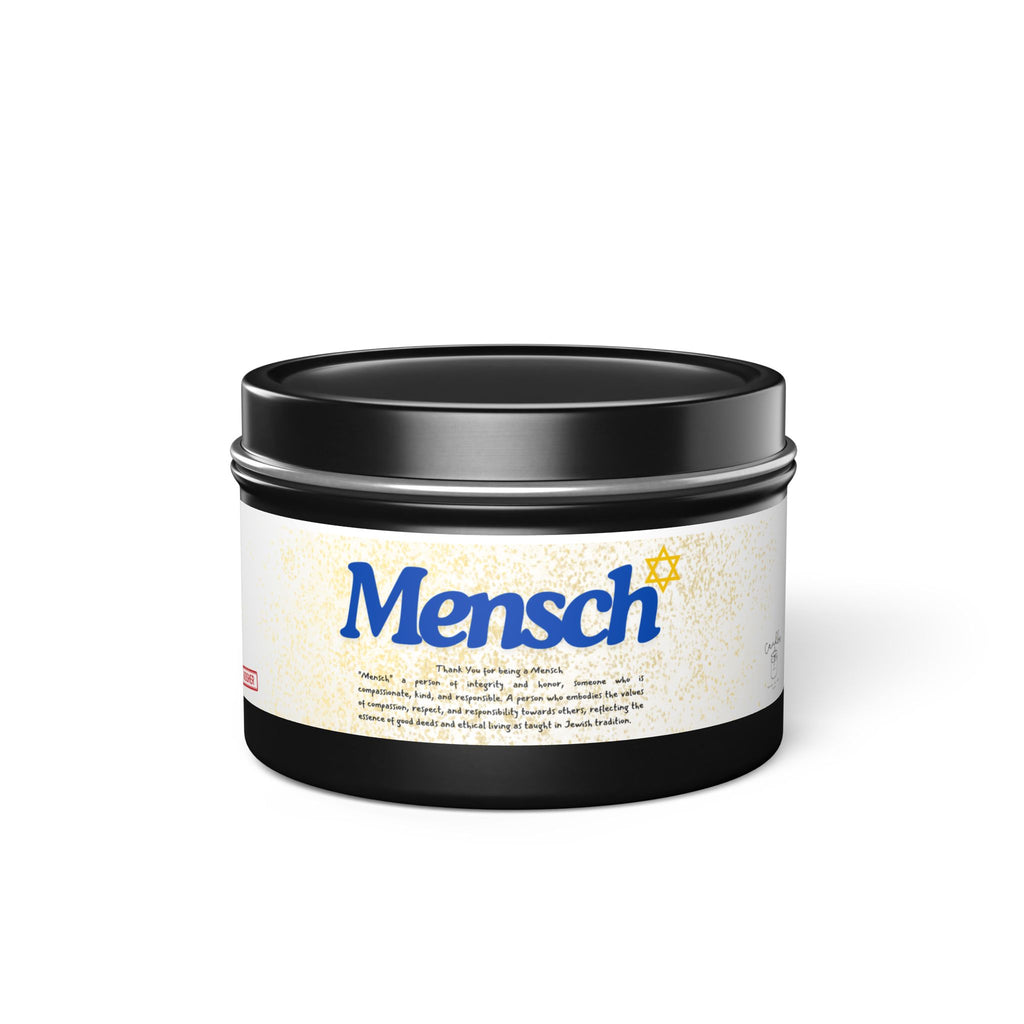 Thank You for being a Mensch Candle. Thank you Gift. Mensch Gift Jewish Thank you Gift