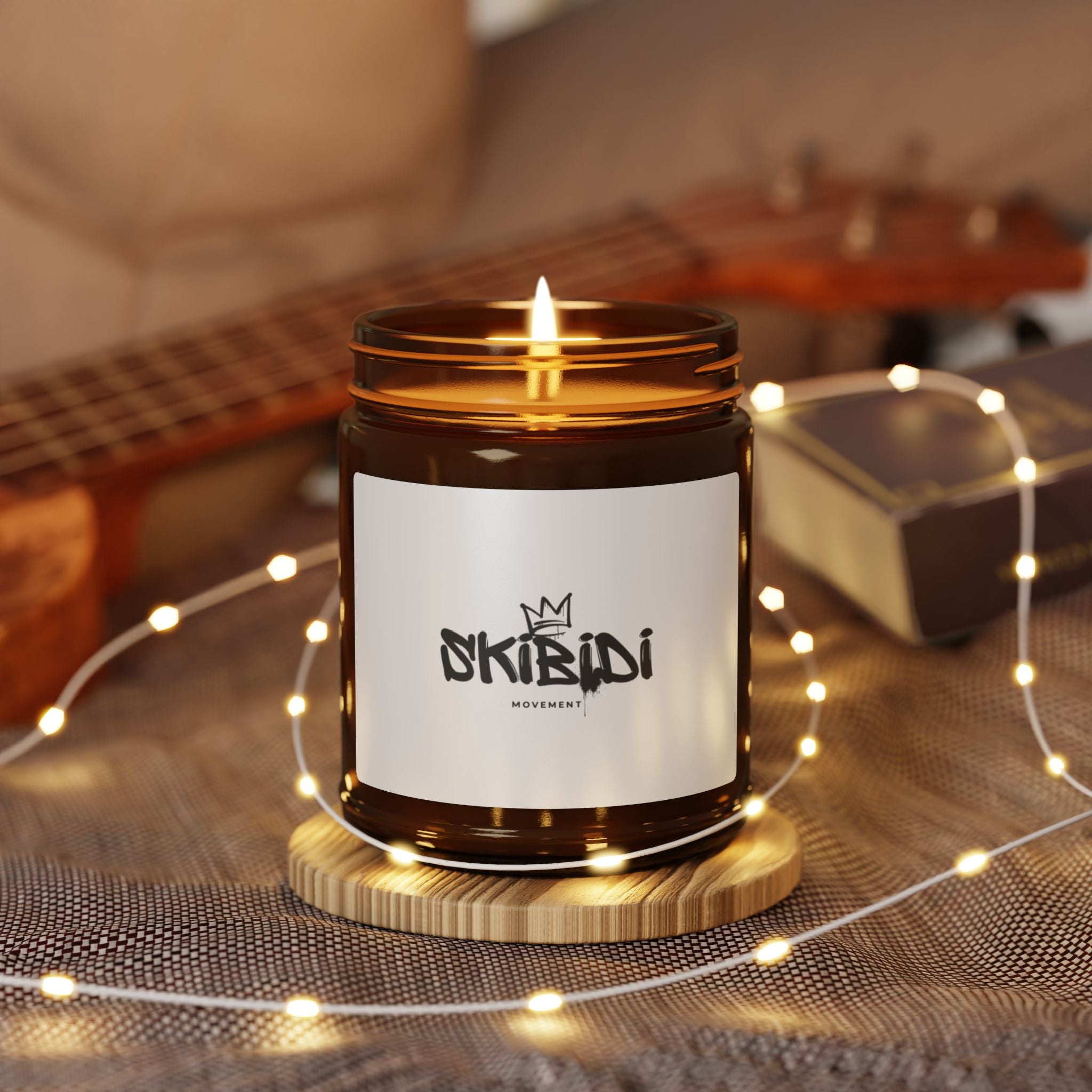 Skibidi Scented Soy Candle (Multi-Size, Amber Jar)