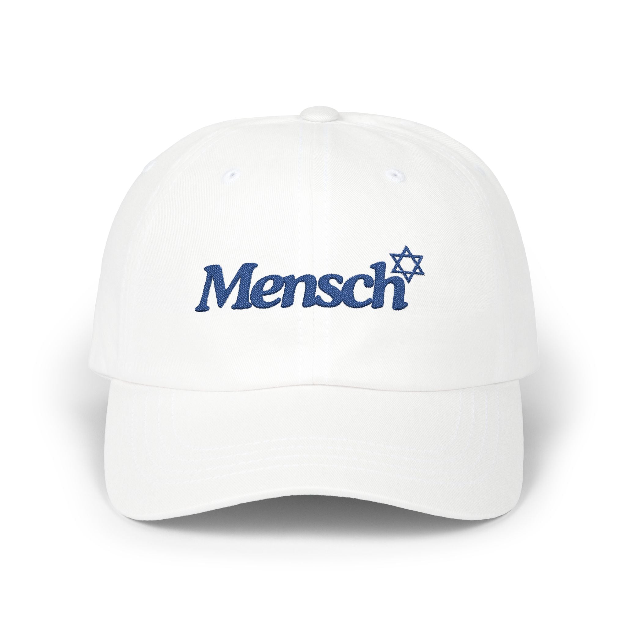 Mensch Hat Jewish Mensch Classic Baseball Cap for Mensch Embroidered Jewish Gift