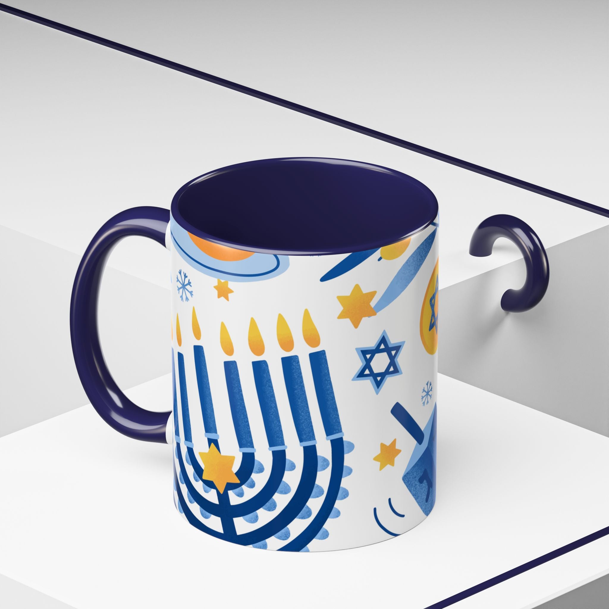 Hanukkah Accent Mug 15 oz