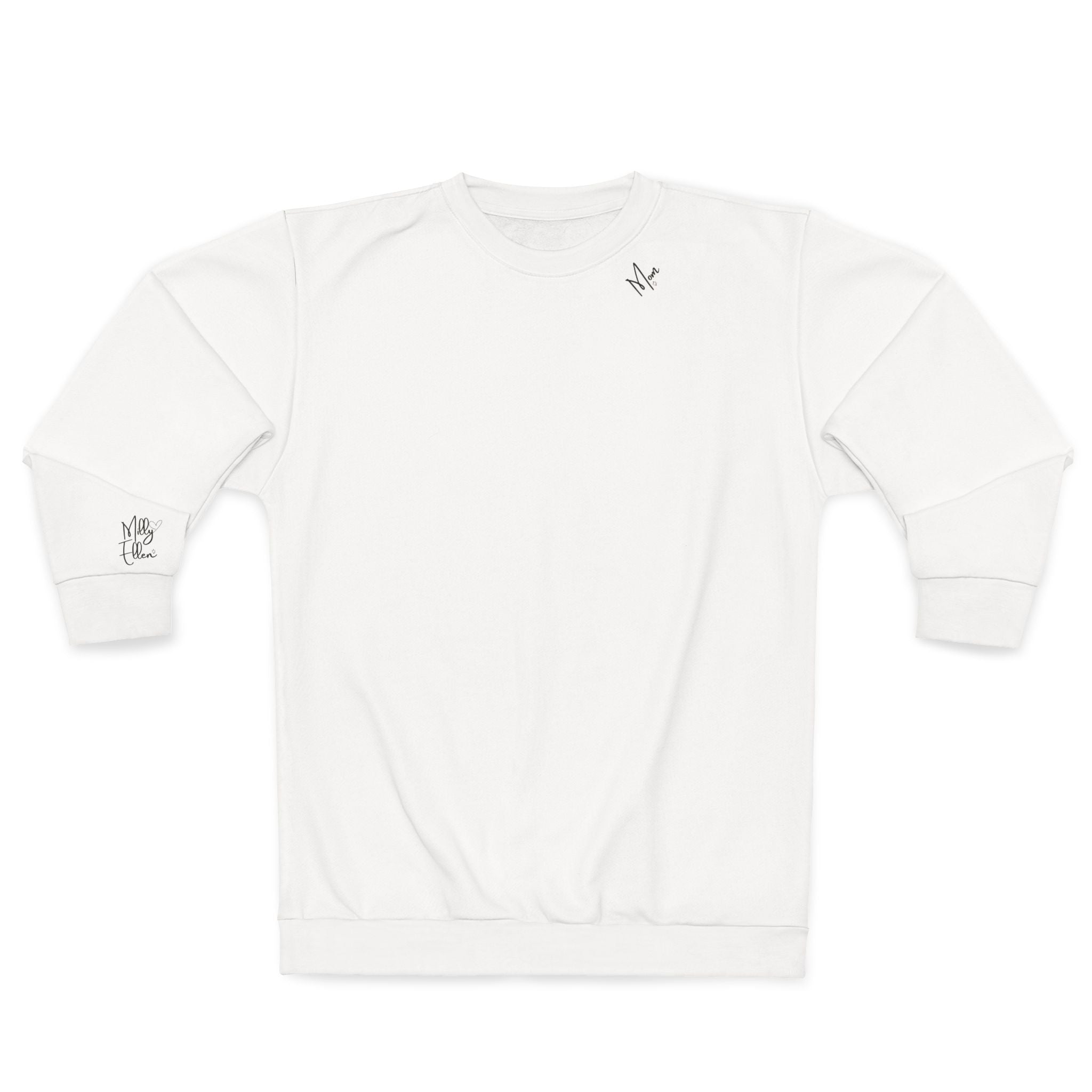 Custom Jewish Mom Unisex Sweatshirt with Child(ren) Names - White Crewneck - Classic Fit