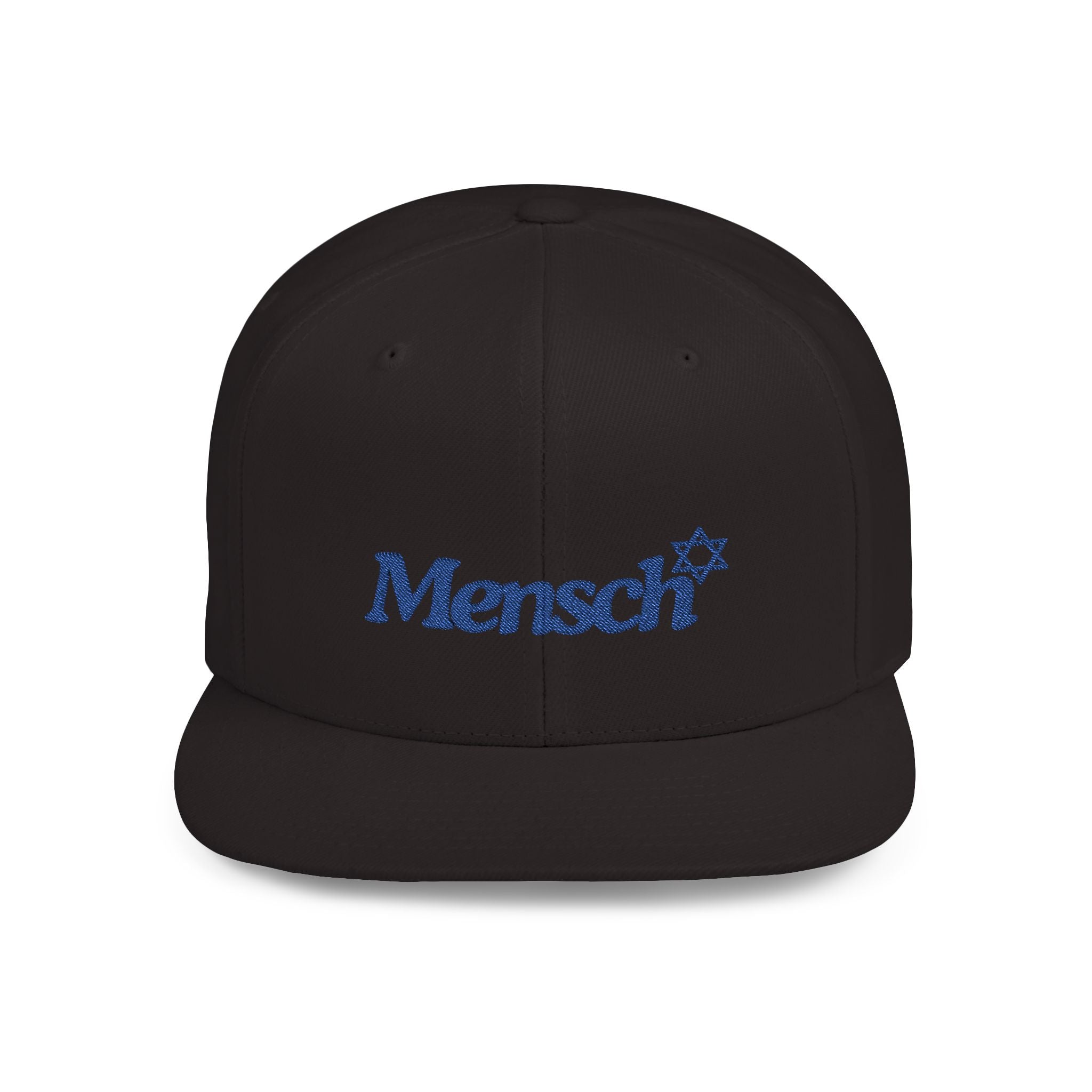 Mensch Flat Bill Snapback Mensch Jewish Hat