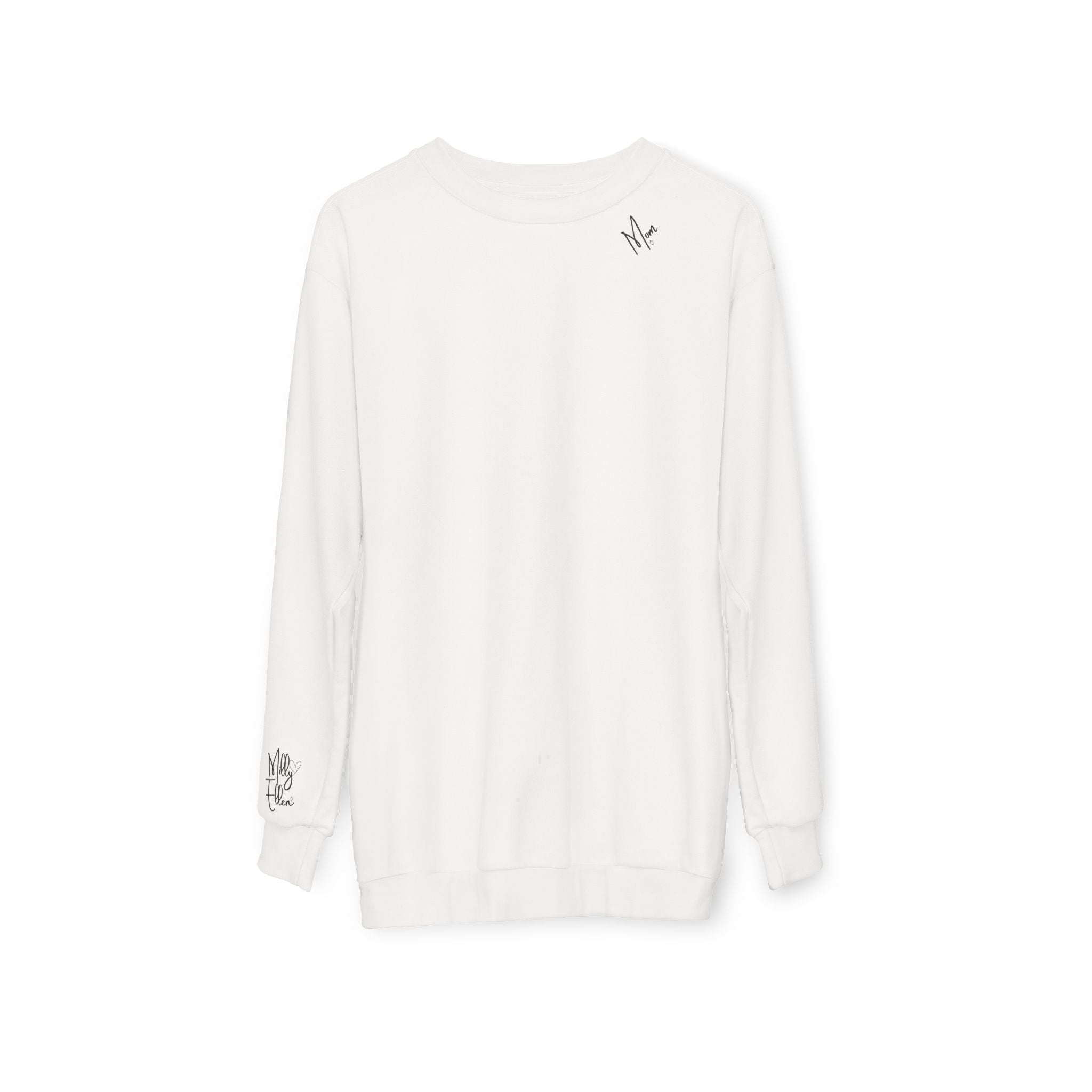 Custom Jewish Mom Unisex Sweatshirt with Child(ren) Names - White Crewneck - Classic Fit
