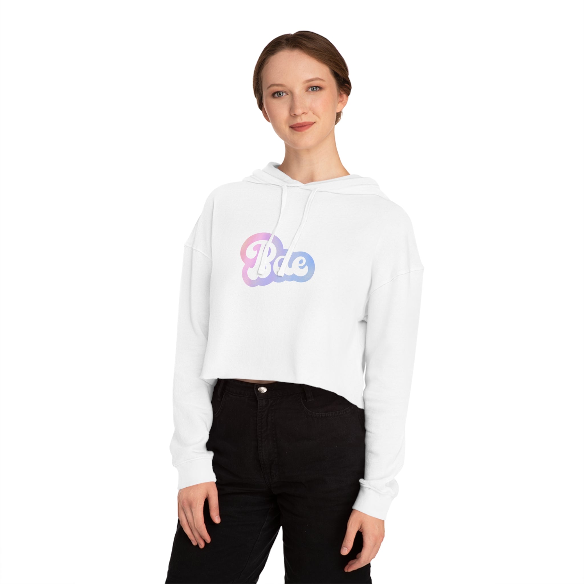 Bae Bestie Bae Gift for BAE Cropped Sweatshirt with  Hood